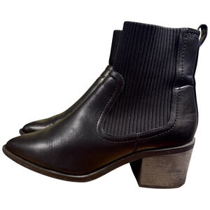 Anne Klein Antic Women's 8.5M Black Bootie Casual PU Textile Uppers Comfort